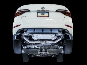 Volkswagen Jetta Performance Exhaust - AWE Tuning - Track Cat Back - Chrome Silver - `18-`21